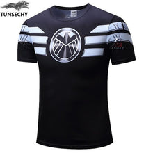 NEW TUNSECHY 2017 Marvel Captain America 2 Gray superman Super Hero T shirt Men fitness clothing short sleeves XS-4XL