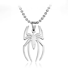 MQCHUN Marvel Super Spiderman Stainless Steel Charm Pendant DC Comics Spider Man Statement Necklace For Movie Fans Gift Jewelry