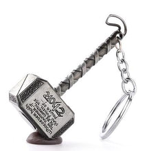 Marvel Avengers Thor's Hammer Keychain Mjolnir Model Zinc Alloy Keyring Toy Thor Key Chain Ring Men Jewelry Fans Accessories