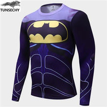 2017 Spiderman Superman Captain America Compression T-shirt Superhero Soldier Marvel Comics Mens T-shirt Wholesale and retail
