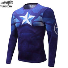 2017 Spiderman Superman Captain America Compression T-shirt Superhero Soldier Marvel Comics Mens T-shirt Wholesale and retail