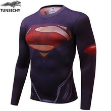 2017 Spiderman Superman Captain America Compression T-shirt Superhero Soldier Marvel Comics Mens T-shirt Wholesale and retail