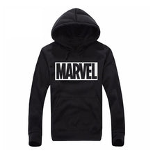 2017 New Marvel Letter Print Black Sweatshirt Men Hoodies Fashion Solid Hoody Men Pullover Men's Tracksuits male coats