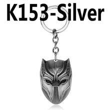 New Brand DC Marvel Comics Black Panther Keychain For Men Superhero Captain America Civil War Llavero Metal Key Chain Jewelry