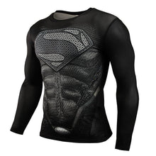 New MMA Fitness Compression Shirt Men Long Sleeve 3D Superman T-shirt Superhero Captain America Brand Clothing Marvel T shirt