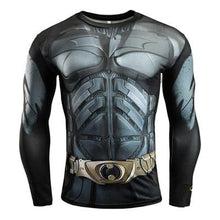 New MMA Fitness Compression Shirt Men Long Sleeve 3D Superman T-shirt Superhero Captain America Brand Clothing Marvel T shirt