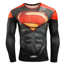 New MMA Fitness Compression Shirt Men Long Sleeve 3D Superman T-shirt Superhero Captain America Brand Clothing Marvel T shirt