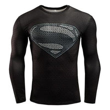 New MMA Fitness Compression Shirt Men Long Sleeve 3D Superman T-shirt Superhero Captain America Brand Clothing Marvel T shirt