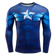 New MMA Fitness Compression Shirt Men Long Sleeve 3D Superman T-shirt Superhero Captain America Brand Clothing Marvel T shirt