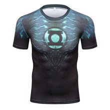 Green Lanter 3D Printed T-shirts Marvel Hero Men Compression Shirt Short Sleeve Crossfit Fitness Cloth Tops Male Cosplay Costume