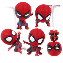 Marvel Spider Man Homecoming The Spiderman Q Version Mini PVC Figures Toys Car Home Decoration Doll 5 Styles
