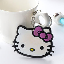 suti Anime Cartoon PVC Keychain cute bunny captain Marvel owl KT Key Cover For Women key chain keyring bag phone straps chain
