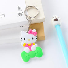 suti Anime Cartoon PVC Keychain cute bunny captain Marvel owl KT Key Cover For Women key chain keyring bag phone straps chain