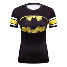 Ladies DC Comics Marvel Superman Batman/ Wonder Women's Fitness  T Shirt Girls Bodybuilding Compression Tights Tees Tops