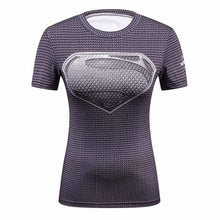 Ladies DC Comics Marvel Superman Batman/ Wonder Women's Fitness  T Shirt Girls Bodybuilding Compression Tights Tees Tops