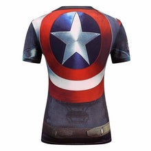 Ladies DC Comics Marvel Superman Batman/ Wonder Women's Fitness  T Shirt Girls Bodybuilding Compression Tights Tees Tops