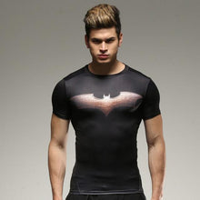 marvel batman Captain America t-shirt hot superman t shirt men joges Punisher Superhero tights quick-dry T-shirt Summer clothing