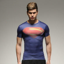 marvel batman Captain America t-shirt hot superman t shirt men joges Punisher Superhero tights quick-dry T-shirt Summer clothing