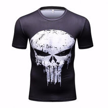 marvel batman Captain America t-shirt hot superman t shirt men joges Punisher Superhero tights quick-dry T-shirt Summer clothing
