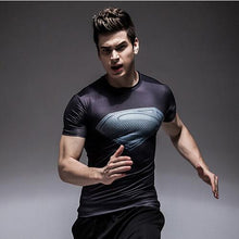 marvel batman Captain America t-shirt hot superman t shirt men joges Punisher Superhero tights quick-dry T-shirt Summer clothing