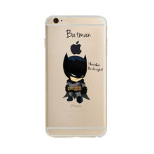 ciciber Phone Case Marvel The Avengers  Batman DC Comics Superhero Soft Transparent Case Cover for IPhone 6 6S 7 8 Plus 5S SE X