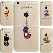 ciciber Marvel Comics DC Comics Iron Man Spider-Man joker Batman soft silicone cover Case for iphone 7 6 6S 8 plus 5S SE X