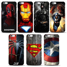 Marvel Avengers Case for coque iphone 7 8 6s Plus 5s SE Deadpool Spiderman Captain America Shield Ironman Superhero Phone Covers