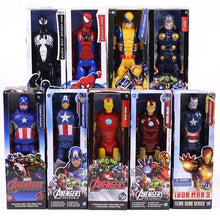 Marvel Titan Hero Series Captain America Thor Iron Man Spiderman Logan Iron Patriot PVC Action Figure Kids Toy Gift 12inch 30cm