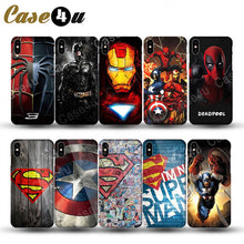 Marvel Super Hero Superman Case Cover for iPhone X 8 Plus 7 6 6s Phone Cases Deadpool Batman Avengers for iPhone 7Plus iPhone7