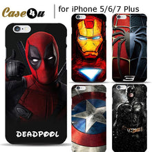 Marvel Deadpool iron Man Superman Case Cover for iPhone 7 8 Plus 6s 5 5s SE Phone Cases Avengers Spiderman Batman Coque Capinhas
