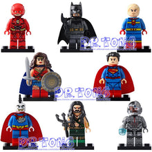 DR TONG Single Sale X0167 Super Heroes Marvel Superman Cybog The Flash Aquaman Bizarro Mister Fantastic Building Blocks Toys