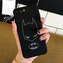 Marvel Avengers Superhero Matte Black Case for Coque iPhone 6 6s 7 8 Plus Starwars Storm trooper Batman Knight Supre Man Cover