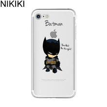 NIKIKI Marvel The Avengers  Batman DC Comics Superhero Soft Silicon Case Cover for IPhone 6 6S 7 8 Plus 5S SE X Capinha Coque