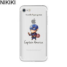 NIKIKI Marvel The Avengers  Batman DC Comics Superhero Soft Silicon Case Cover for IPhone 6 6S 7 8 Plus 5S SE X Capinha Coque