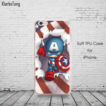 Cool Marvel Transparent TPU Case Cover For iPhone 6 6s 5 5s se 7 7Plus 8 X Batman Joker Superman Comics Pattern Coque