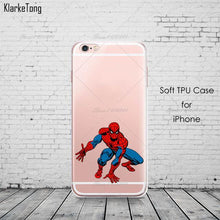 Cool Marvel Transparent TPU Case Cover For iPhone 6 6s 5 5s se 7 7Plus 8 X Batman Joker Superman Comics Pattern Coque