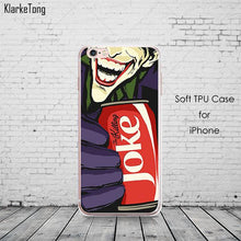 Cool Marvel Transparent TPU Case Cover For iPhone 6 6s 5 5s se 7 7Plus 8 X Batman Joker Superman Comics Pattern Coque