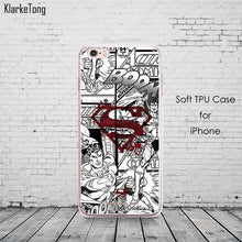 Cool Marvel Transparent TPU Case Cover For iPhone 6 6s 5 5s se 7 7Plus 8 X Batman Joker Superman Comics Pattern Coque