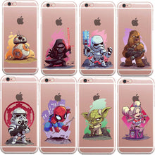 HOT Super Hero Deadpool/iron Man/ Marvel Avengers Star Wars Soft TPU Silicone Phone Cases For iPhone X 8 8Plus 7 7Plus 6 6S 5 5S