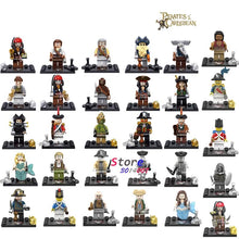 Single Captain Pirates of The Caribbean Jack Sparrow Classic movie figure building blocks models bricks toys for children kit