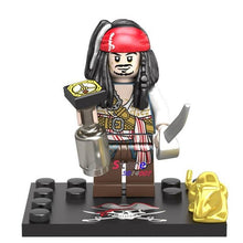Single Captain Pirates of The Caribbean Jack Sparrow Classic movie figure building blocks models bricks toys for children kit