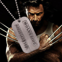Free Shipping Movie X-Men Origins Wolverines Dog Tag ID Necklace Zinc Alloy Marvel X Men Jame Logan Cosplay Prop Pendant Jewelry