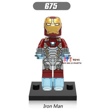 Single superhero Marvel Spider-Man Homecoming Iron Man building blocks brick hobby toys for children kits gift brinquedos menino