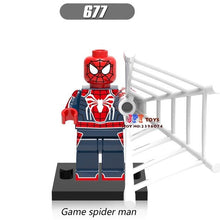 Single superhero Marvel Spider-Man Homecoming Iron Man building blocks brick hobby toys for children kits gift brinquedos menino
