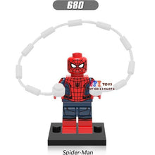 Single superhero Marvel Spider-Man Homecoming Iron Man building blocks brick hobby toys for children kits gift brinquedos menino