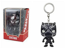 Marvel Super Hero Black Panther Vinyl Action Figures Children Toy Captain America Keychain