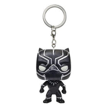 Marvel Super Hero Black Panther Vinyl Action Figures Children Toy Captain America Keychain