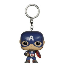 Marvel Super Hero Black Panther Vinyl Action Figures Children Toy Captain America Keychain