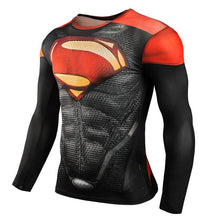 YCCRG New Trainning Exercise T Shirts Men Marvel Detective Comics Anime Long Sleeve Batman Sportswear Superman Man Sport T Shirt