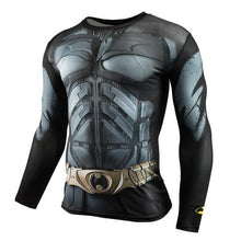 YCCRG New Trainning Exercise T Shirts Men Marvel Detective Comics Anime Long Sleeve Batman Sportswear Superman Man Sport T Shirt